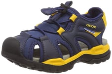 Geox J Borealis Boy C Closed Toe Sandals, Blue (Navy/Yellow C0657), 7.5 UK Child