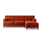 Habitat Askem Velvet Right Hand Corner Sofa - Burnt Orange 4 Seater