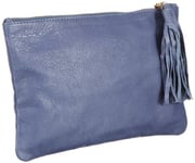 SELECTED CANI Clutch, Pochettes Femme - Bleu - Blau (Vintage Indigo), 22x15x1 cm (B x H x T) EU