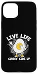 Coque pour iPhone 15 Plus Œufs drôles de nourriture Pun Live Life Sunny Side Up