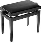 PB39 BKM VBK Banquette Piano Noir mat velours noir