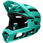 BELL Super Air R Spherical Casque de vélo Adulte Unisexe, Turquoise Mat/Noir, m