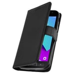 Flip wallet case, slim cover for Samsung Galaxy Xcover 4, silicone shell – Black