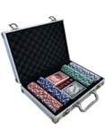 Texas Hold'em pokerset i aluminiumfodral