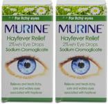 Murine Hay Fever Relief Eye Drops 10ml | Allergy | MAX ONE PER ORDER |  X 2
