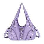 Angelkiss Hobo Sac à main et sac à main pour femme Grand sac à bandoulière pour usage quotidien, 8901 violet