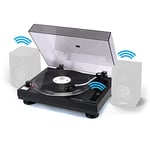 Platine vinyle Reloop RT-1 BT avec entraînement par courroie pour applications DJ et Hi-Fi, Sortie Bluetooth pour connexion sans fil avec des haut-parleurs Bluetooth