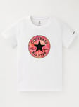 Converse Junior Girls Chuck Patch Graphic T-shirt - White, White, Size 12-13 Years