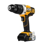 JCB Cordless Brushless 2 Speed Combi Hammer Drill with 2ah Battery Powered 18V