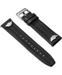 Police Urban Rebel Black Leather Apple Strap