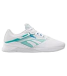 Reebok Women's Nano X4 Training Shoes, FTWR White Unleashed Green Kinetic Blue, 4.5 UK