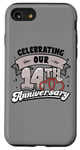 iPhone SE (2020) / 7 / 8 14th Wedding Anniversary Celebrating 14 Years Matching Gift Case