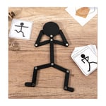 (2)Wooden Stickman Toy With Moving Limbs Educational Puzzle Game For Kids