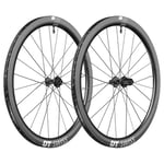 DT Swiss ERC 1400 Spline 45 Disc Road Wheelset - 700c Black / SRAM Shimano 12mm Front 142x12mm Rear Centerlock Pair 10-11 Speed Clincher