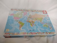 1500 Piece Educa POLITICAL MAP OF THE WORLD & Flags Jigsaw Puzzle - NEW & SEALED