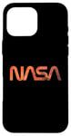 Coque pour iPhone 16 Pro Max Logo rétro de la NASA Mars Worm Patch Space Exploration Graphic