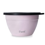 S'well Salad Bowl Kit, Pink Topaz, 1.9L - Boîte à salade avec récipient à condiments et plateau amovible - Anti-fuite et lavable au lave-vaisselle