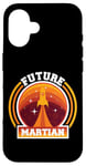 iPhone 16 Mars Planet Future Martian Retro Vintage Oldschool Case