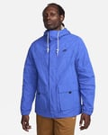 Nike Club Banton Jacket Woven Ripstop Lightweight Futura Blue Mens Medium New