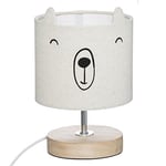 Atmosphera - Lampe Enfant Ourson - Coton & Bois H21 cm