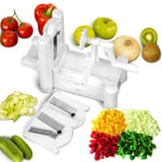 SPIRAL SLICER CUTTER CHOPPER SPIRALIZER SHRED FOR VEGETABLE FRUIT TWISTER PEELER