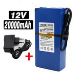 12v 20000mAh-Batterie Lithium-ion Rechargeable Dc 12v, 3000-20000 Mah, Chargeur Ca Haute Capacité Avec 4 Typ