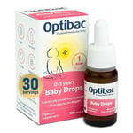 Optibac Probiotics Baby Drops 30ml - Vegan Digestive Probiotic Supplement for Ne