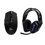 Logitech G305 Souris Gamer sans Fil, Capteur Gaming HERO, 12000 PPP, Ultra-Léger, 6 Boutons Programmables et Casque Gamer sans fil LIGHTSPEED G733 de Logitech avec Bandeau de Suspension, LIGHTSYNC