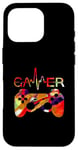 Coque pour iPhone 16 Pro Gamer Heartbeat Jeu vidéo Garçon Homme Gamer