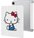 Étui Pour Ipad Pro 2021 Hello Kitty 12,9 Pouces, Type Ordinateur Portable, Support À Trois Volets Avec Porte-Stylo, Réveil/Veille Automatique