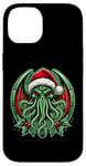 Coque pour iPhone 14 Cthulhu Christmas Lovecraft et Miskatonic Necronomicon