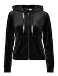 Cecilia Velour Hoodie Tops Sweat-shirts & Hoodies Hoodies Black Gina Tricot