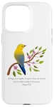 Coque pour iPhone 15 Pro Max Romans 8:28 All Things Verse de la Bible avec motif fleur et oiseau