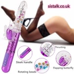 Powerful Thrusting Rampant Rabbit Vibrator Large Dildo Sex Toy USB Rechargeable