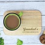 Planche à café et Biscuits en Bois, Plateau à friandises, Plateau à goûter, fête des pères, Cadeau d'anniversaire pour Grand-père