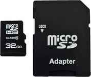 Carte mémoire microSDHC 32 Go avec adaptateur classe 10 pour Olympus Pen E-PL7, Stylus SH-2, 1S, SH-1, Tough TG-3, TG-4, TG-860, OM-D E-M10 Mark III, TG-6