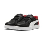 PUMA Baskets à Fermeture Facile Caven 2.0 Scuderia Ferrari Enfant 35 Black White Rosso Corsa Red