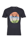 Alder Colored Owl Tee - Gots/Vegan Blue Knowledge Cotton Apparel