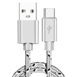 USB Type C-kabel Snabbladdning USB C-kablar Type-c Datasladd Laddare USB C För Samsung S9 Note 9 Huawei P20 Pro Xiaomi 1m/2m/3m 2m Vit 3m White