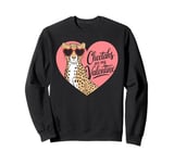 Cheetahs Are My Valentine Cute Cheetah Valentines Day Sweatshirt