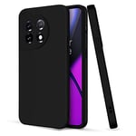 Hismart Phone Case for OnePlus 11(2023), Slim Silicone Mobile Cover Waterproof with Full Camera Protection - Black