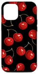 Coque pour iPhone 13 Modèle De Cerise Rouge Vibrant Artistique Moderne Design