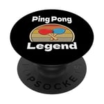 Funny Ping Pong Legend Lover Game Winner Retro Humour PopSockets PopGrip Adhésif