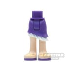 LEGO Elves Mini Figure Legs - Dark Purple Skirt and Gold Feather Sandals
