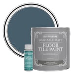 Rust-Oleum Blue Washable Matt Floor Tile Paint - Blueprint 2.5L