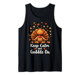 Funny Thanksgiving Keep Calm and Gobble On Tank Top