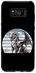 Coque pour Galaxy S8+ Rétro coucher de soleil blanc anime dragon art japonais