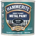 HAMMERITE Direct To Rust Metal Paint - Satin Black - 250ml - 5084904