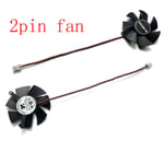 GPU Ventilateur 3PIN 47MM FS1250-S2053A FS1250-A1042A6FL pour Gigabyte GTX 1650 D6 OC Mince 4G foulant Carte Ventilateur De Refroidissement - Type 1 FAN 2PIN