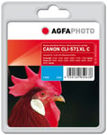 Compatible avec Canon CLI-571c XL (0332C001) Agfa Photo APCCLI571XLC Cartouche d'encre Cyan